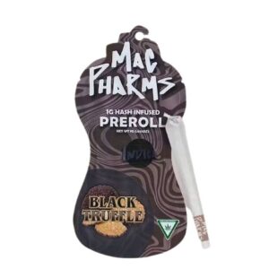 mac pharms black truffle 1g pre roll infused