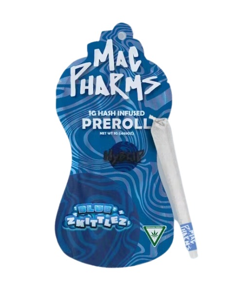 mac pharms blue zkittlez 1g pre roll infused mac pharms blue zkittlez 1g pre roll infused