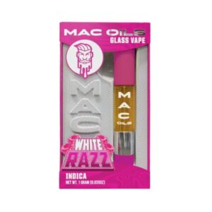 mac oils – white razz cart 1g